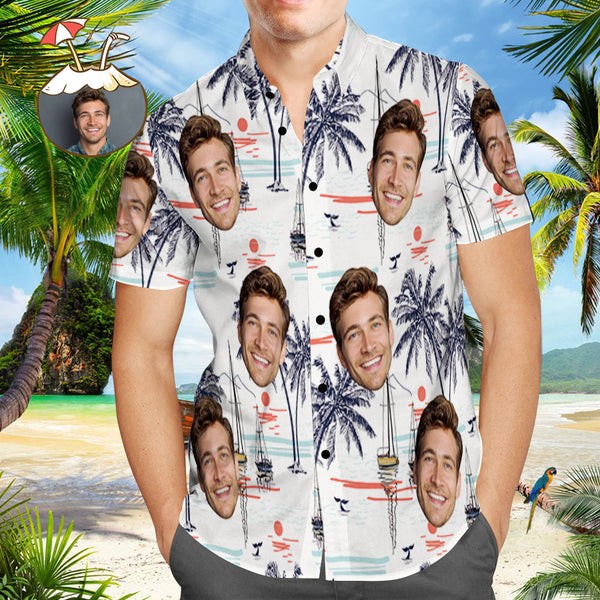 Custom Photo Chinoiserie Hawaiian Shirt, Summer Holidays Camp Shirt