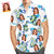 Custom Face Hawaiian Shirt Men's Popular All Over Print Shirt Render Flowers Holiday Gift - Myphotomugs