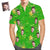 Custom Face Hawaiian Shirt Men's Popular All Over Print Green Shirt Yellow Flower Holiday Gift - Myphotomugs