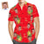 Custom Face Hawaiian Shirt Men's Popular All Over Print Red Shirt Yellow Flower Holiday Gift - Myphotomugs