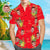 Custom Face Hawaiian Shirt Men's Popular All Over Print Red Shirt Yellow Flower Holiday Gift - Myphotomugs