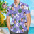 Custom Face Hawaiian Shirt Men's Popular All Over Print Purple Shirt Green Plant Holiday Gift - Myphotomugs