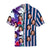 Custom Face Blue Striped Hawaiian Shirt Tropical Leaves Pattern Hawaiian Shirt - Myphotomugs