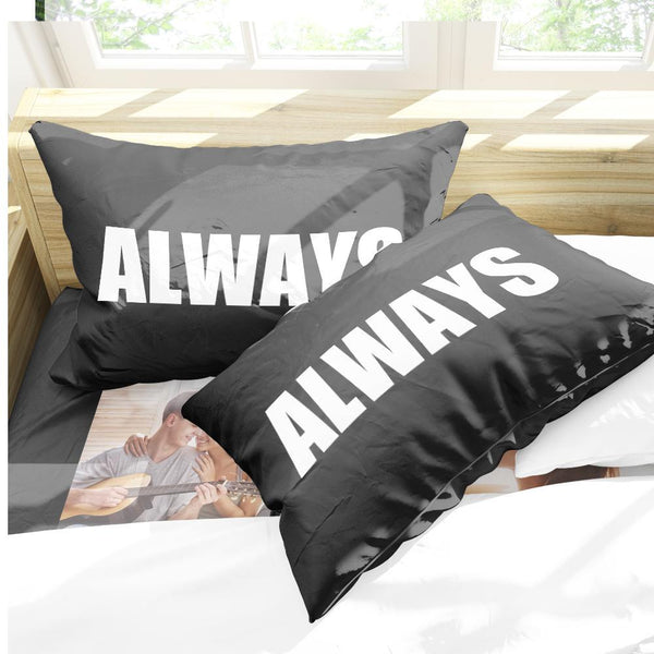 Polyester Fibre Custom Pillowcase Personalized Text Pillowcase-The Photo Collage Pillowcase