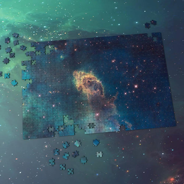 Space Themed Jigsaw Puzzle Best Gifts For Family And Friends - Earthy Yellow Nebula