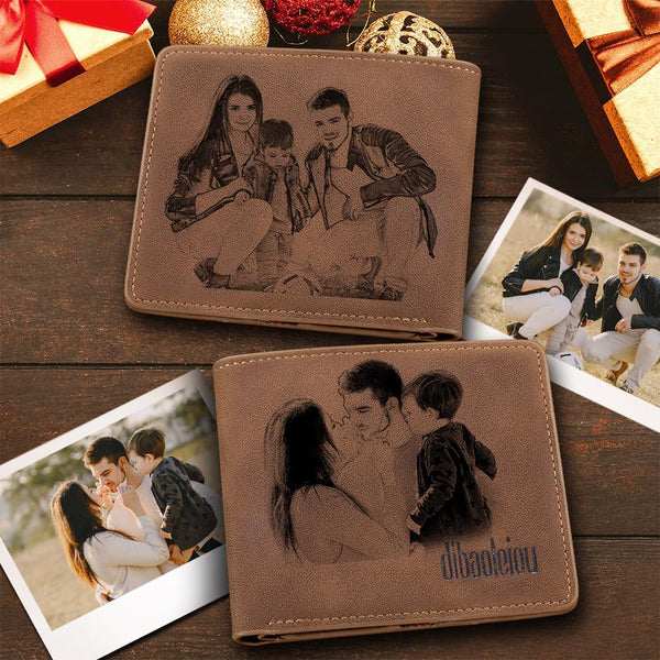 Valentine's Gifts Custom Double Sided Photo Wallet