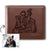 Valentine's Gifts Custom Men's Trifold Photo Wallet Brown Graduation Gifts
