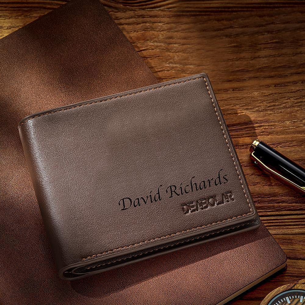 Custom Engraved Wallet Name Wallet Unique Gifts - Myphotomups