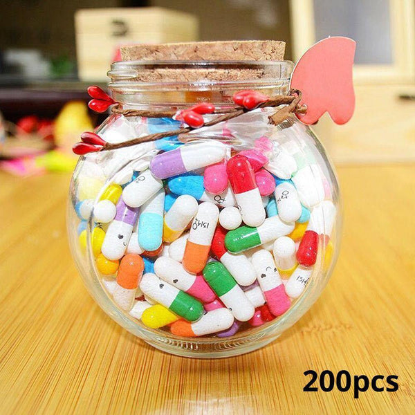 200 Pcs DIY Message in a Bottle Capsule Letter Gifts for Her - Myphotomugs