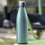 Water Bottle Glitter Series Vacuum Insulated Stainless Steel Gym Bottle 500ml Chilly Flask Shimmer Aquamarine