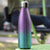 Water Bottle Glitter Series Vacuum Insulated Stainless Steel Gym Bottle 500ml Chilly Flask Shimmer Silver-Salmon