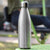 Water Bottle Glitter Series Vacuum Insulated Stainless Steel Gym Bottle 500ml Chilly Flask Shimmer Silver-Salmon