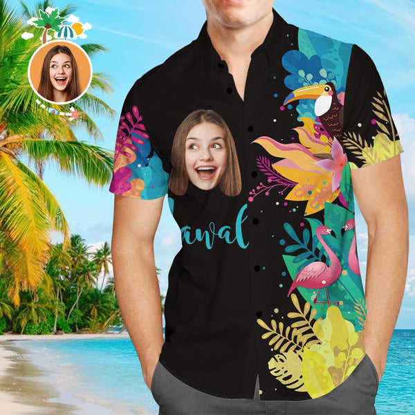 Custom Face Funky Hawaiian Shirt Painting Button Down Shirts