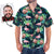 Custom Face All Over Print Hawaiian Shirt Flamingo Flowers And leaves - MakePhotoPuzzleUK