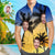 Custom Face Funky Hawaiian Shirt Sunset Yellow Button Down Shirts