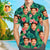 Custom Dog Face Hawaiian Shirt Leaves & Flowers Men's All Over Print Hawaiian Shirt