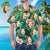 Shirt with Face Custom Face Leaves & Flowers Men's All Over Print Hawaiian Shirt