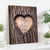 Custom Name Imitation Wood Grain Canvas Painting Personalized Romantic Couple Valentine Gifts - Myphotomugs
