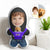 Custom Purple Baby Carrier Two Faces Minime Throw Pillow Personalized Minime Photo Doll Gift for Pet Lover - Myphotomugs