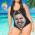 Bathing Suits for Plus Size Women One Piece Swimsuit Custom Swimsuit with Picture - Zipper