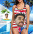My Face Swimsuit One Piece Swimsuit Custom Bathing Suit with Husbands Face - American Flag