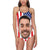 Face Swimsuit One Piece Swimsuit Custom Bathing Suit with Big Face - American Flag