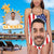 My Face Swimsuit One Piece Swimsuit Custom Bathing Suit with Big Face - American Flag
