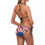 Face Bikini Face Swimsuit Custom Bikini with Face - American Flag Stripe