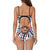 My Face Swimsuit One Piece Swimsuit Custom Bathing Suit with Face - Dyed American Flag