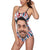 One Piece Swimsuit Face Swimsuit Custom Bathing Suit with Face - Dyed American Flag