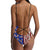 Face Swimsuit One Piece Swimsuit Custom Bathing Suit Backless with Face - American Flag