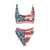 Face Bikini Face Swimsuit Custom Bikini with Face - Abstract American Flag