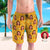 Custom Face Swim Trunks Mens Swim Trunks with Pictures -Avocado