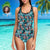 One Piece Swimsuit Face Swimsuit Custom Bathing Suit with Face - Colorful Leaves
