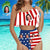 Face Bikini Face Swimsuit Custom Ruffle Bikini with Face High Waisted - American Flag