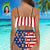 Face Bikini Face Swimsuit Custom Ruffle Bikini with Face High Waisted - American Flag
