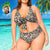 Bathing Suits for Plus Size Women Custom Face Bikini - Leopard Pattern