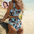 Custom Face Bikini Women's Chest Strap Bathing Suit for Girlfriend or Wife Funny Personalized Photo My Lover Bikini Birthday Aniversary Gift - Blue Leopard Pattern