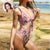Face Bikini Custom Face Bikini Women's Chest Strap Bathing Suit for Girlfriend or Wife Funny Personalized Photo My Lover Bikini Birthday Aniversary Gift - Pink Leopard Pattern