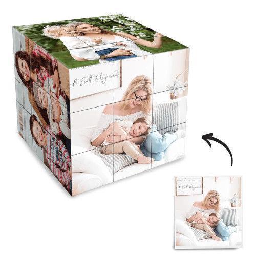 Custom 6 photo Rubic's Cube Gifts For Best Mom Magic 3x3 Cube