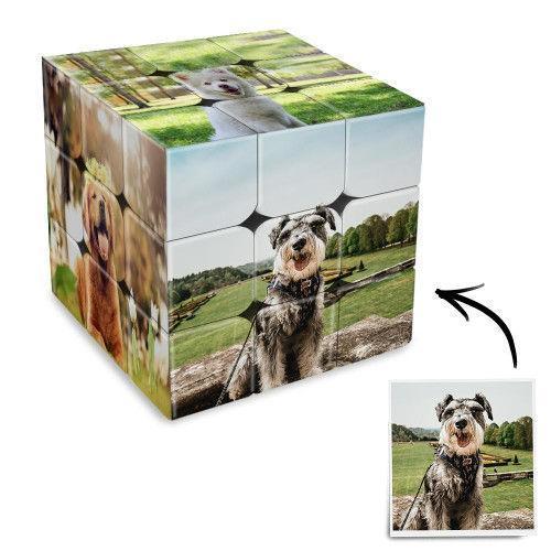 Custom Dog Photo Rubic's Cube Personalized 6 Pictures Magic Photo Cube