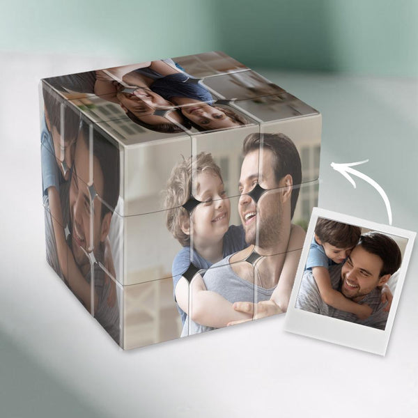 Father's Day Gifts Custom Multiphoto Cube Custom Photo Rubic's Cube Personalized Six Pictures 3x3 Cube Gifts For Father