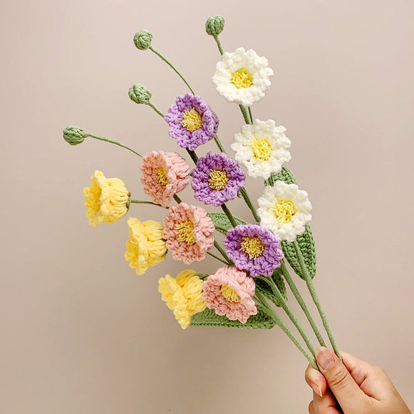 Bell Orchid Crochet Flower Handmade Knitted Flower Gift for Lover - Myphotomugs