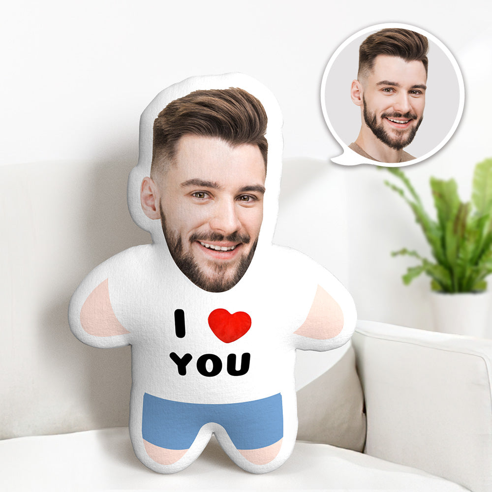 Custom Minime Throw Pillow I LOVE YOU Custom Face Gifts Personalized Photo Minime Pillow