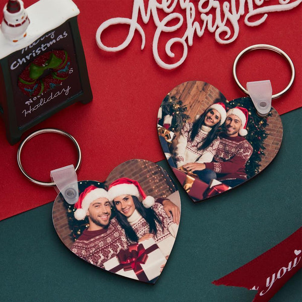 Festival Gift Custom Heart-Shaped Keychain Personalized Photo Keychain