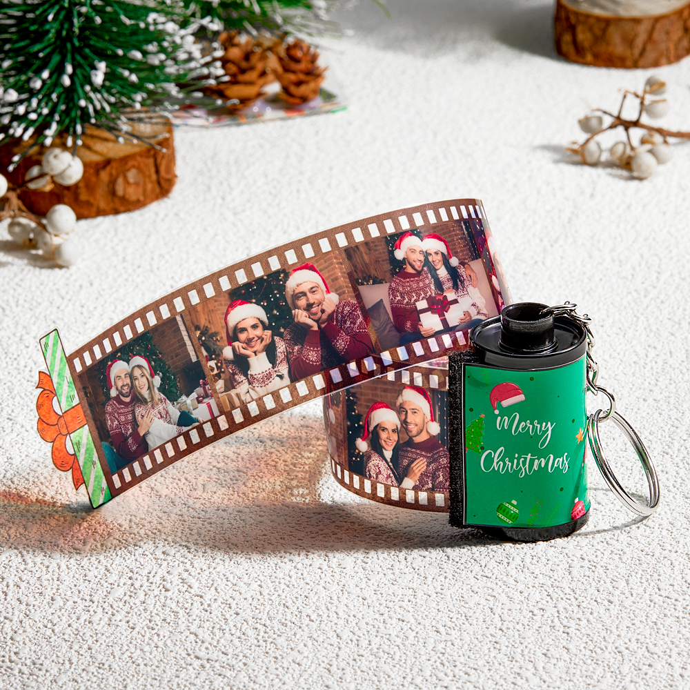Custom Engraved Photo Film Keychain Camera Roll Chirstmas Gifts - Myphotomugs