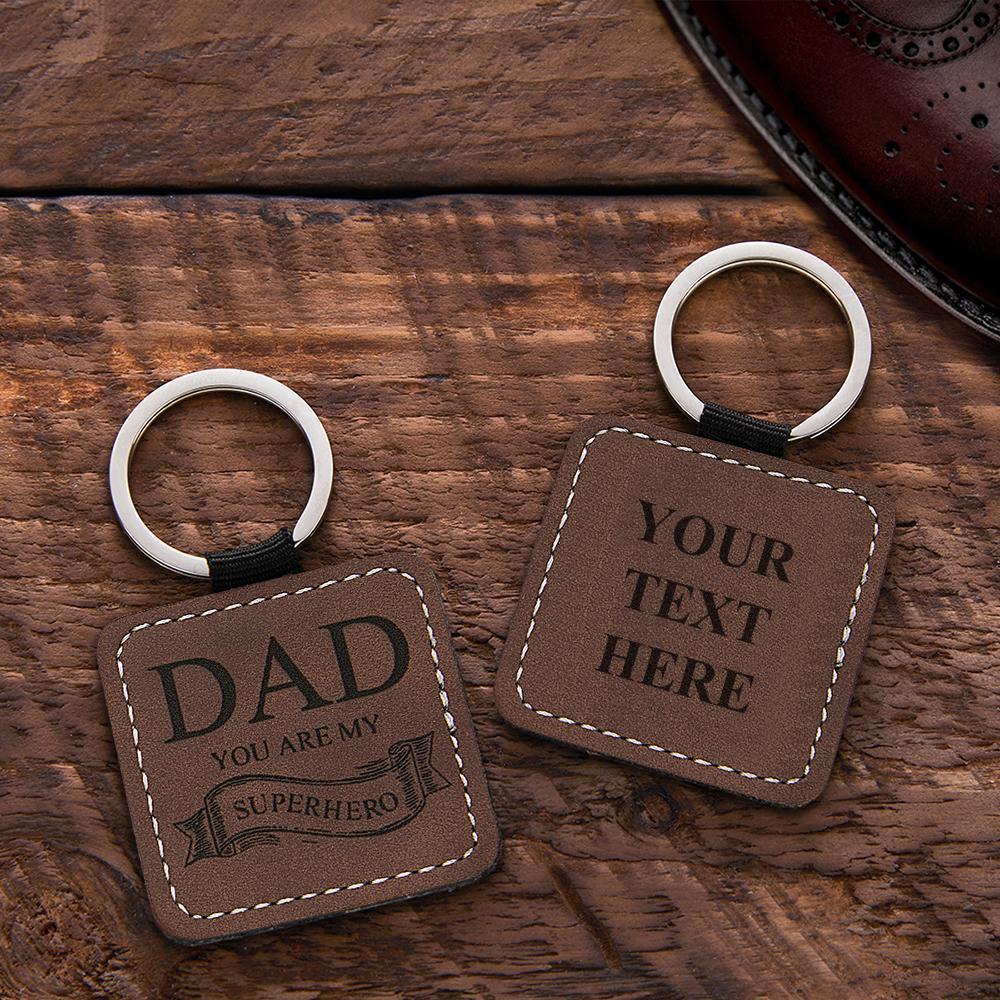 Custom Leather Keychain With Engraved Festival Gifts