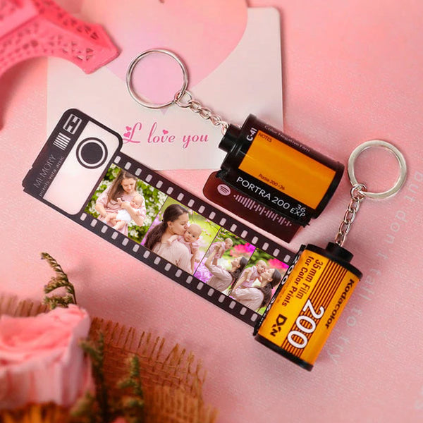Mother's Day Gifts Custom Camera Roll Customizable Film Roll Keychain Romantic Customized Gifts