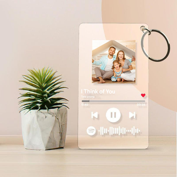 Spotify Glass  Personalized Spotify Code Music Plaque Keychain