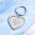 Custom Engraved Heart Keychain Sentimental Keyring Simplicity Keychain Gift for Love